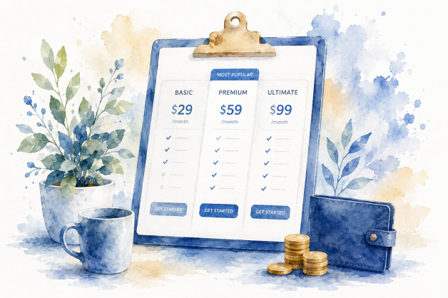 World Tech Olympiad pricing tiers illustrated on a clipboard